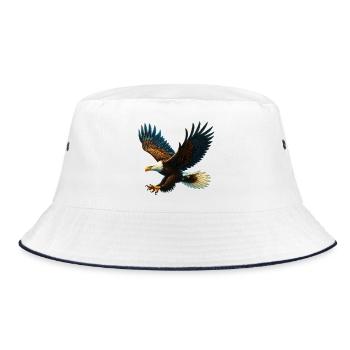 Eagle - Bucket Hat - white/navy - Front