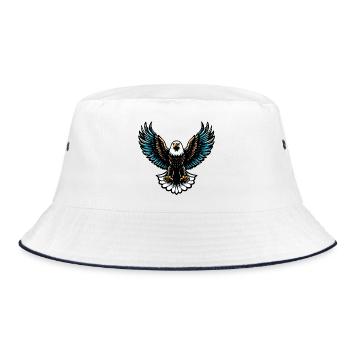 Eagle - Bucket Hat - white/navy - Front