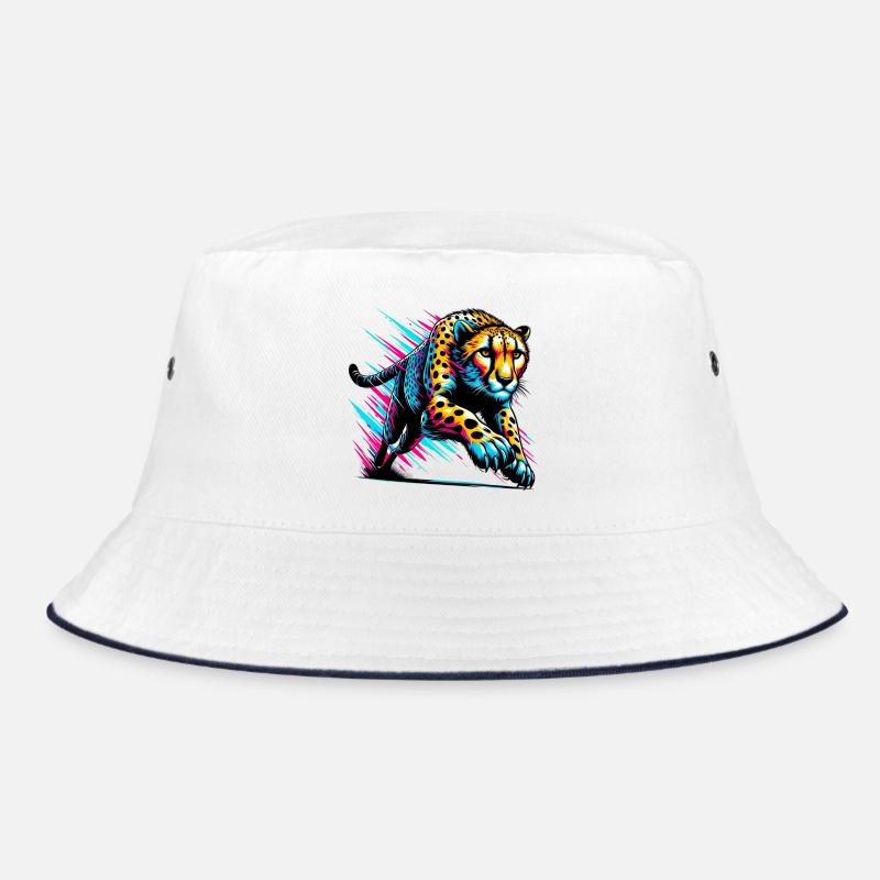 Gepard - Bucket Hat - Weiß/Navy