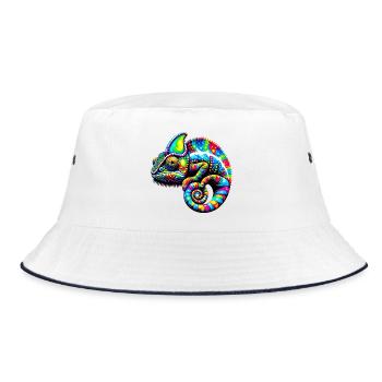 Chameleon - Bucket Hat - white/navy - Front