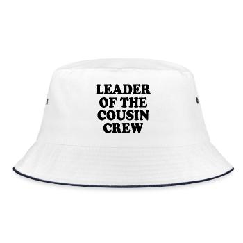 leader of the cousin crew - Bucket Hat - white/navy - Front