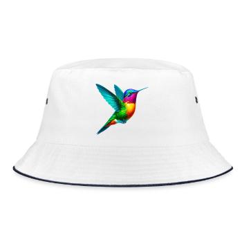 Hummingbird - Bucket Hat - white/navy - Front