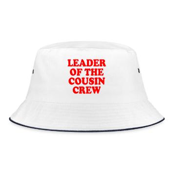 leader of the cousin crew - Bucket Hat - white/navy - Front
