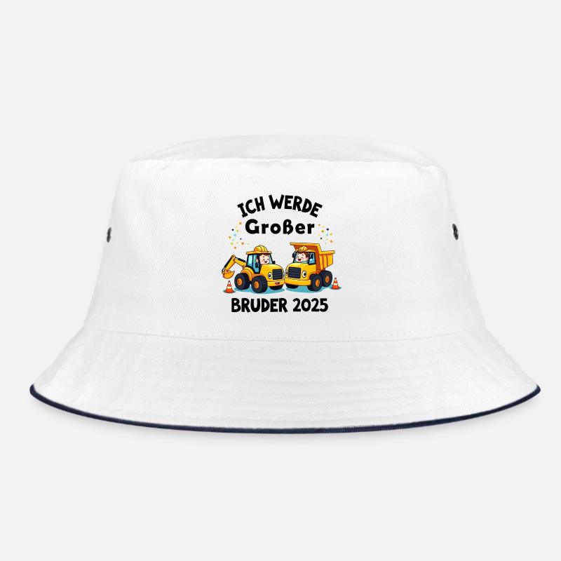 Ich Werde Großer Bruder 2025 Bagger Schwarz Kinder Bucket Hat