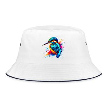 Kingfisher - Bucket Hat - white/navy - Front