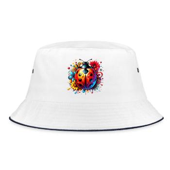 Ladybird - Bucket Hat - white/navy - Front