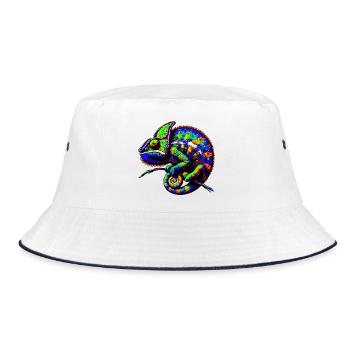 Chameleon - Bucket Hat - white/navy - Front