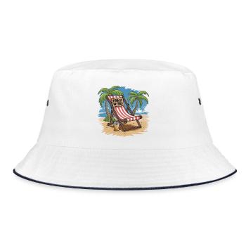 Finally Retired 2025 Professional Grandpa Grandpa and - Bucket Hat - white/navy - Front