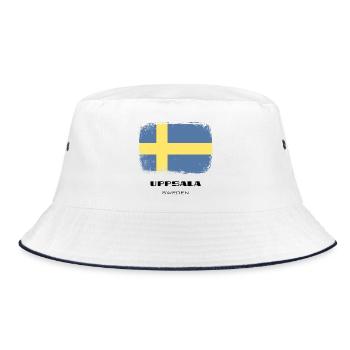Uppsala /// Sweden /// Sverige /// Schweden - Bucket Hat - Weiß/Navy - Vorne