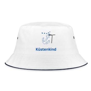 Küstenkind - Bucket Hat - Weiß/Navy - Vorne