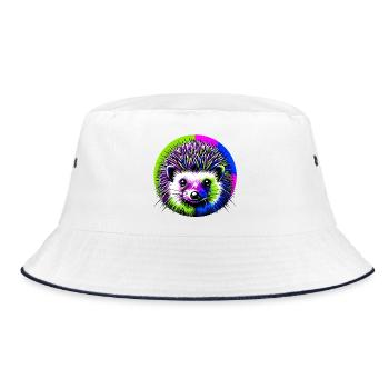 Igel - Bucket Hat - Weiß/Navy - Vorne