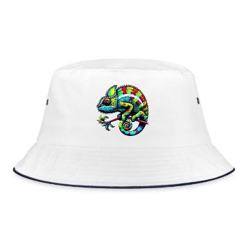 Chameleon - Bucket Hat - white/navy - Front