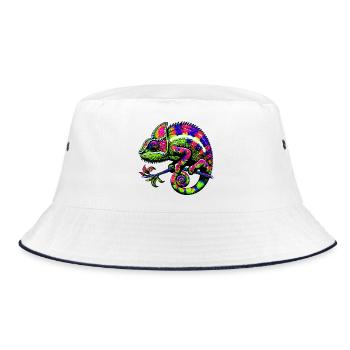 Chameleon - Bucket Hat - white/navy - Front