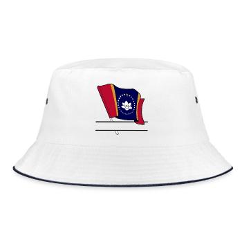 Flag Mississippi text banner - Bucket Hat - white/navy - Front