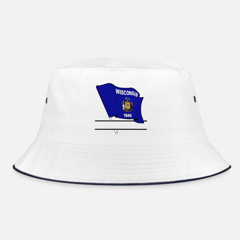 Drapeau Wisconsin bannière de texte Bob