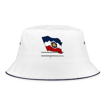 Drapeau Utah bandeau de texte - Bob - blanc/marine - Devant