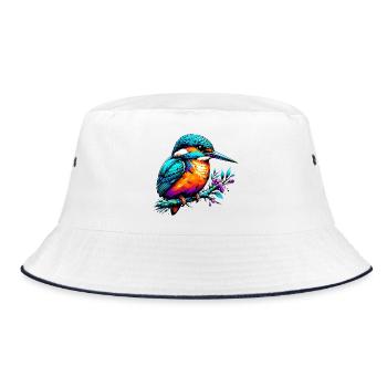 Kingfisher - Bucket Hat - white/navy - Front