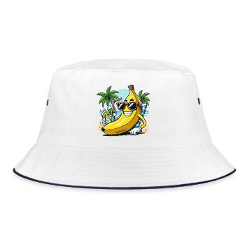 Banane détendue - Bob - blanc/marine - Devant