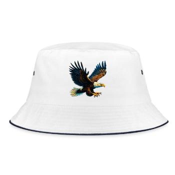 Eagle - Bucket Hat - white/navy - Front