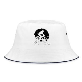 Mountainbiken - Bucket Hat - Weiß/Navy - Vorne