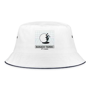 Banach-Tarski Breakdown - Bucket Hat - white/navy - Front