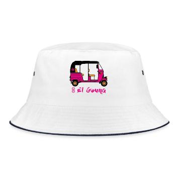 Tuk Tuk rose avec texte EL GOUNA - Bob - blanc/marine - Devant