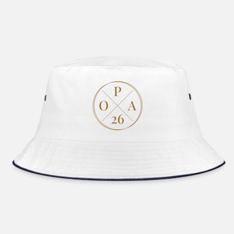 Opa 2026 - Bucket Hat - Weiß/Navy