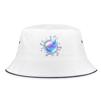 Goutte holographique 💧 - Bob - blanc/marine - Devant