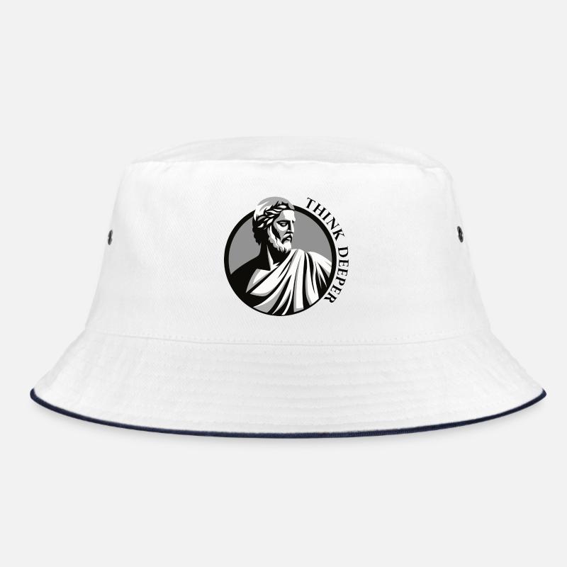Classic Greek Philosopher | "Think Deeper" | Stoic Bucket Hat