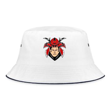 Samouraï avec design de casque - Bob - blanc/marine - Devant