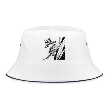 Klettern, Felsklettern - Bucket Hat - Weiß/Navy - Vorne
