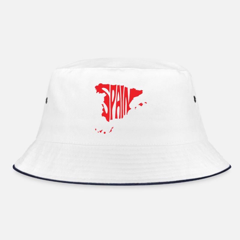 Spain Map Artistic Typography Design Bucket Hat