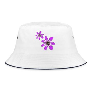 Fleurs Rose - Bob - blanc/marine - Devant