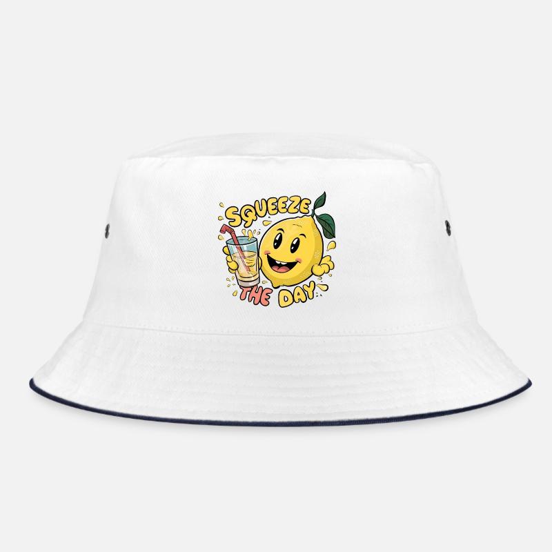 Squeeze The Day Lemon Cartoon Bucket Hat