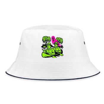 Ghost in the jungle - Bucket Hat - white/navy - Front