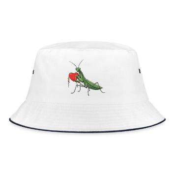 Praying Mantis - Bucket Hat - white/navy - Front