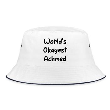 World's Okayest Achmed - Bucket Hat - white/navy - Front