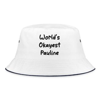 World's okayest Pauline - Bucket Hat - white/navy - Front