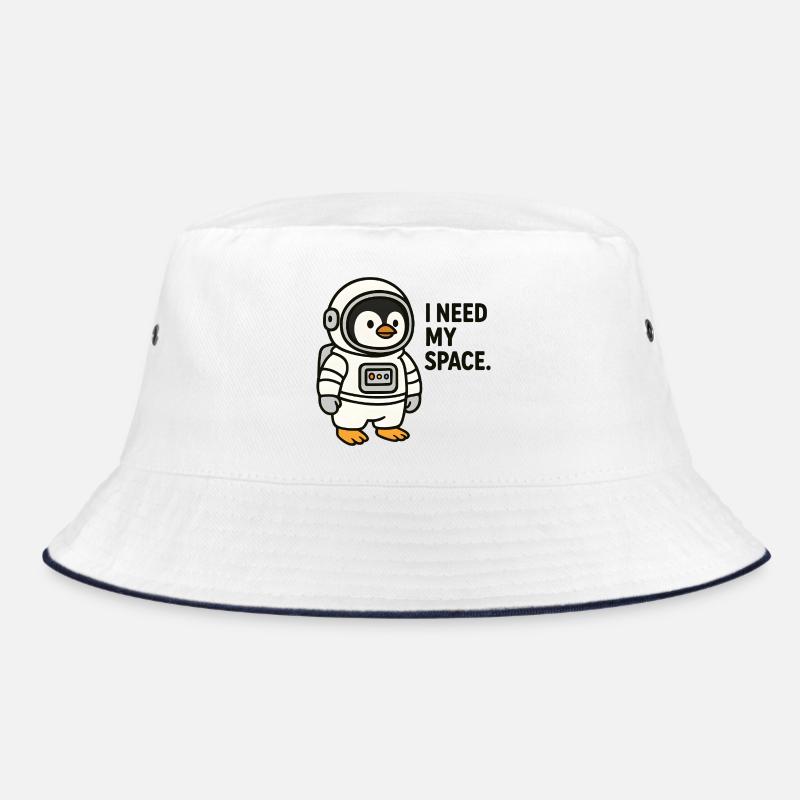 Astro Peng Kollektion - Bucket Hat - Weiß/Navy