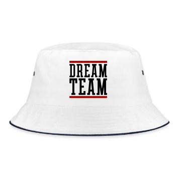 Dream Team - Bucket Hat - white/navy - Front