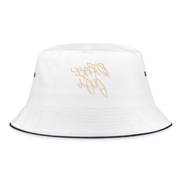 Abstrakte Graffiti-Sketches aus Bratislava - Bucket Hat - Weiß/Navy - Vorne