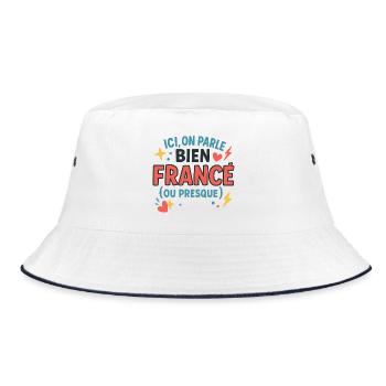 Message Positif France Couleurs Vive - Bob - blanc/marine - Devant