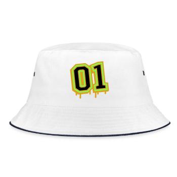Néon lumineux numéro 01 Design - Bob - blanc/marine - Devant