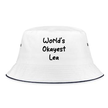 World's okayest Lea - Bucket Hat - white/navy - Front