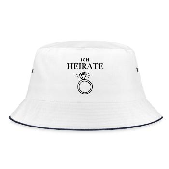 I'm getting married - Bucket Hat - white/navy - Front