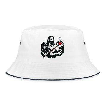Legendary figure of Switzerland - Bucket Hat - white/navy - Front