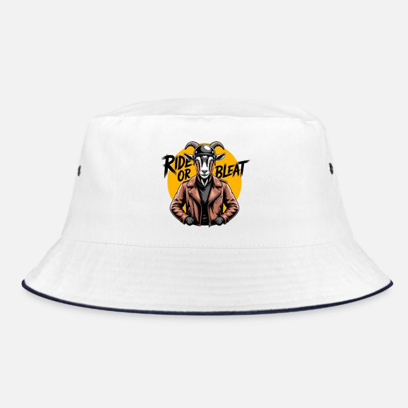 Goat Biker Rebel Bucket Hat