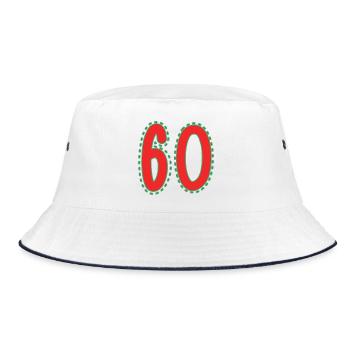 60. 60 ANS. 60e ANNIVERSAIRE. ANNIVERSAIRE 60 ANS. - Bob - blanc/marine - Devant