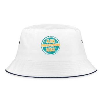 Aloha Beach Vintage Badge - Bob - blanc/marine - Devant