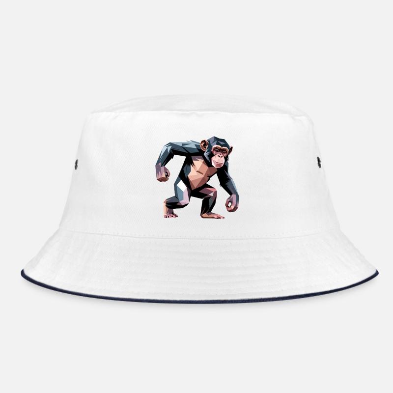 Monkey - Cooles Low-Poly-Logo Bucket Hat